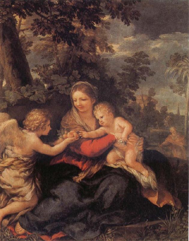 Pietro da Cortona Holy Family Resting on the Flight to Egypt oil painting image